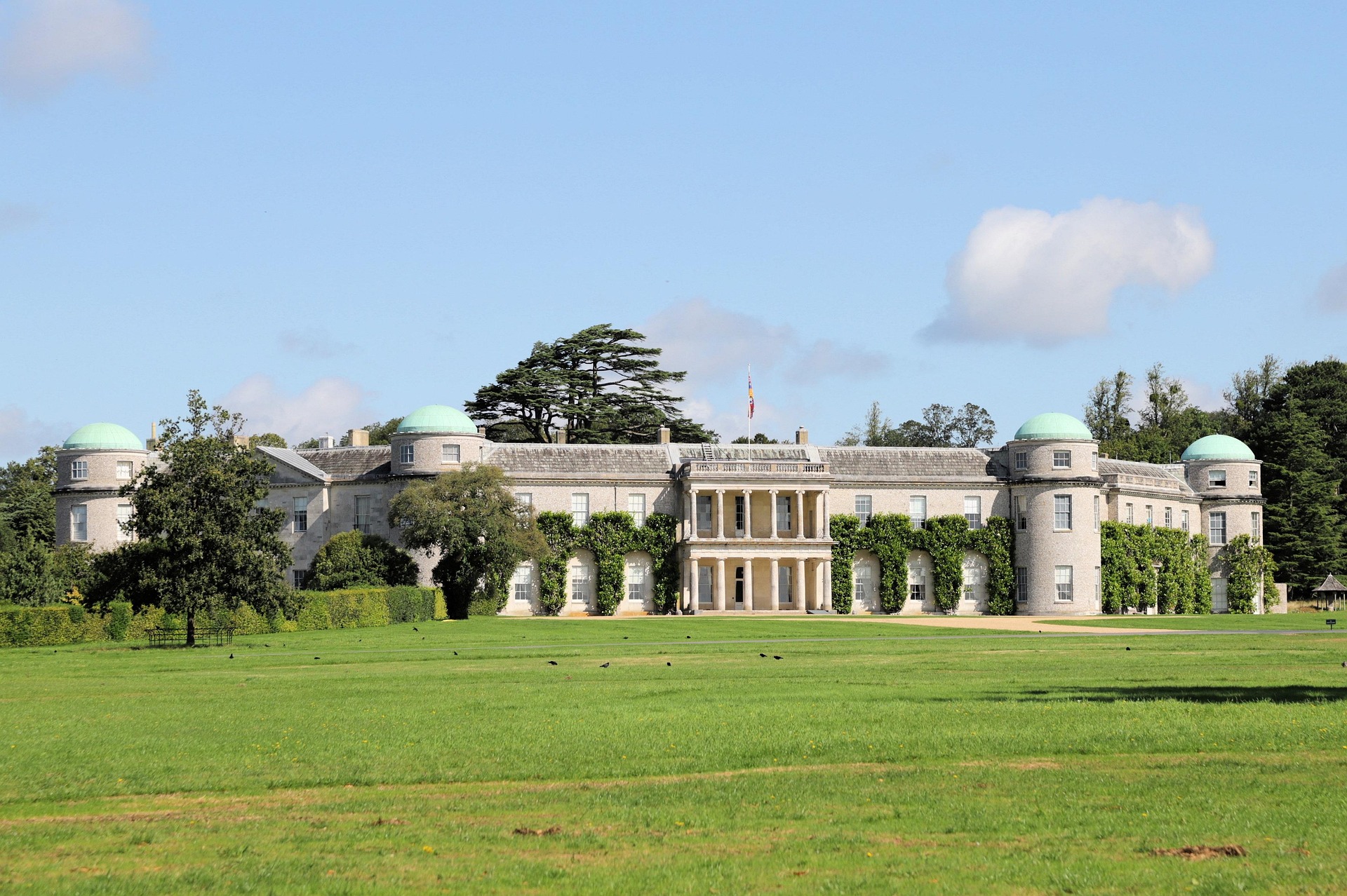 Goodwood House, the estate hosting major sporting events including motorsport and horse racing