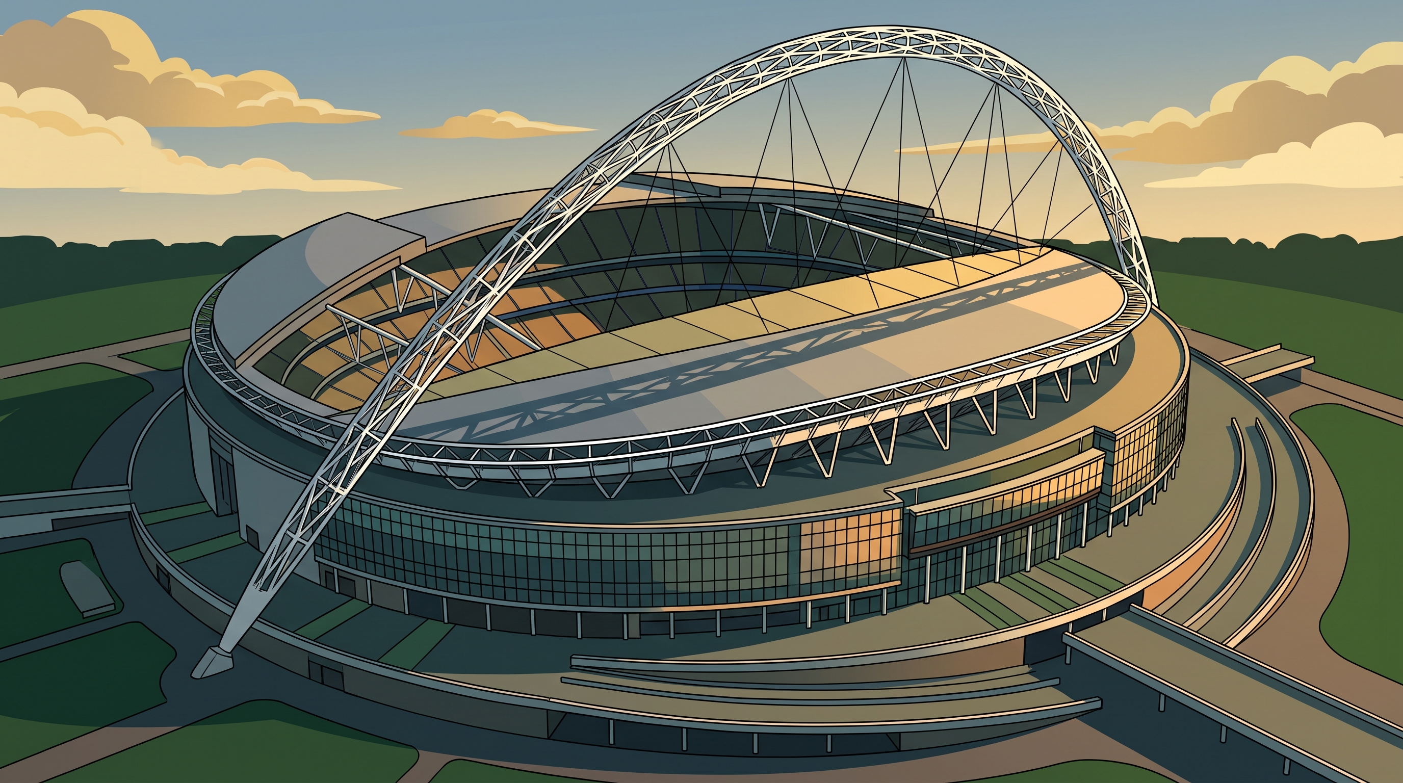 Wembley Stadium, England's national football stadium