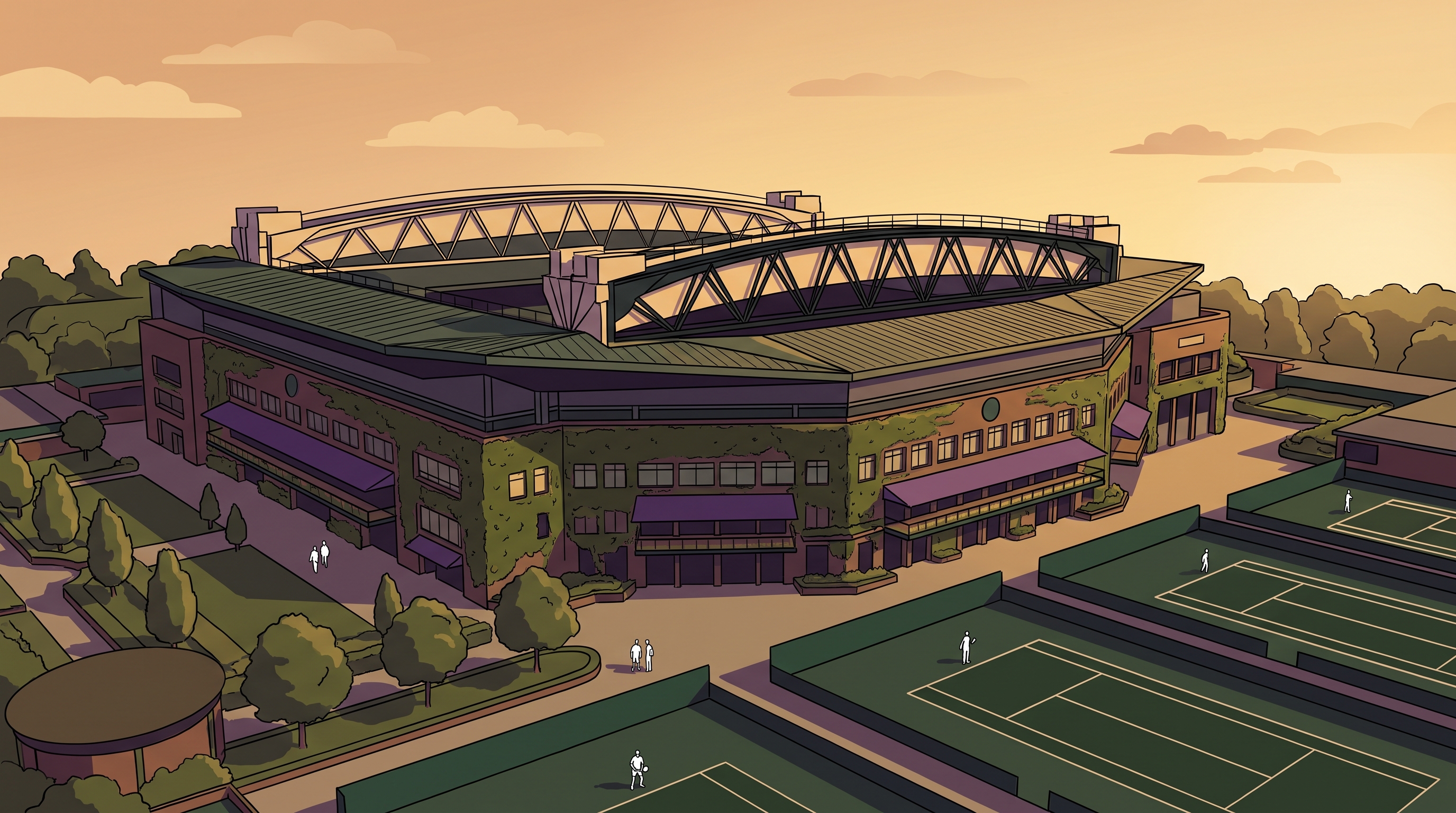 Centre Court at the All England Lawn Tennis Club, home of Wimbledon